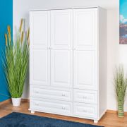 Kleiderschrank Massivholz weiß