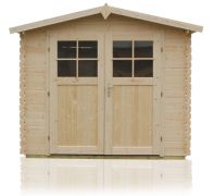 Gartenhütte Sommerruhe 1 - 2,40 x 2,90 Meter aus 28 mm Blockbohlen