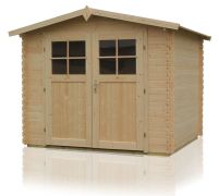 Gartenhäuschen Sommerruhe 2 - 2,90 x 2,90 Meter aus 28 mm Blockbohlen