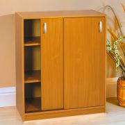 Kommode Kebumen 04, Farbe: Erle - Abmessungen: 80 x 80 x 40 cm (H x B x T)