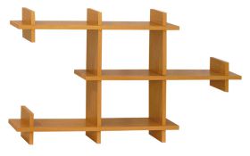Hängeregal / Wandregal Grogol 10, Farbe: Erle - Abmessungen: 40 x 80 x 20 cm (H x B x T)