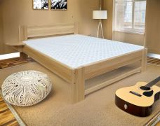 Jugendbett Buche massiv Vollholz natur 110, inkl. Lattenrost - Abmessung 160 x 200 cm