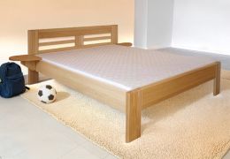 Jugendbett Buche massiv Vollholz natur 114, inkl. Lattenrost - Abmessung 180 x 200 cm