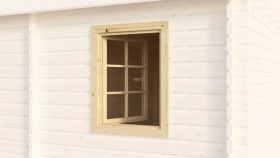 Einzelfenster für 44 mm Gartenhäuser, Maße: 945 x 725 mm, Fensteranschlag rechts