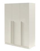 Drehtürenschrank | 3-türiger Kleiderschrank | Farbe: Kaschmir | 1 Kleiderstange | 150 x 61 x 210 cm | 6 Einlegeböden | ABS-Kanten | Edegem 02
