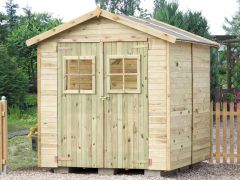 Steiner Shopping Gartenhaus inkl. Fußboden - Abmessungen: 203 x 203 x 233 cm (L x B x H)