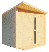 Steiner Shopping Gartenhaus Ulm 01 inkl. Fußboden, Naturbelassen - 19 mm Elementgartenhaus, Nutzfläche: 6,94 m²