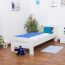 Kinderbett / Jugendbett "Easy Premium Line" K2, Buche Vollholz massiv weiß lackiert - Maße: 90 x 190 cm