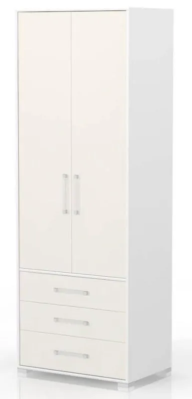 Kleiderschrank, Breite: 84 cm, Farbe: Weiß Abbildung