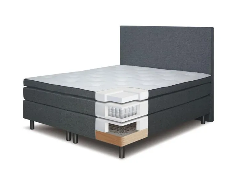Boxspringbett 180 x 200 cm Grau Abbildung