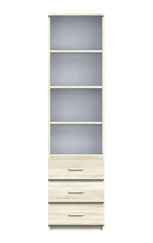 Regal Pamulang 02, Farbe: Sonoma Eiche - Abmessungen: 200 x 52 x 40 cm (H x B x T)