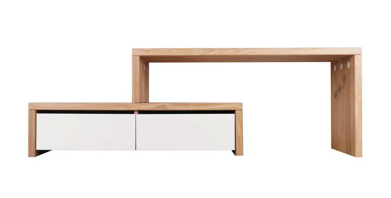 TV - Unterschrank Wooden Nature 107 Eiche teilmassiv geölt - 185 x 60 x 45 cm (B x H x T)