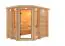 Sauna "Aril" mit bronzierter Tür - Farbe: Natur - 259 x 210 x 206 cm (B x T x H)