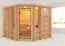 Sauna "Heline" mit bronzierter Tür - Farbe: Natur - 259 x 245 x 206 cm (B x T x H)