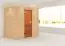 Sauna "Holmger" SET mit bronzierter Tür und Kranz - Farbe: Natur - 224 x 160 x 202 cm (B x T x H)