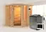 Sauna "Enania" SET mit bronzierter Tür und Kranz  mit Ofen BIO 9 kW - 224 x 210 x 206 cm (B x T x H)