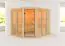 Sauna "Alvara" mit bronzierter Tür - Farbe: Natur - 231 x 196 x 198 cm (B x T x H)
