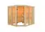 Sauna "Alvara" mit bronzierter Tür - Farbe: Natur - 231 x 196 x 198 cm (B x T x H)