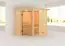Sauna "Birger" mit bronzierter Tür und Kranz - Farbe: Natur - 224 x 160 x 191 cm (B x T x H)