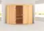 Sauna "Soley" mit bronzierter Tür - Farbe: Natur - 196 x 196 x 198 cm (B x T x H)