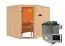 Sauna "Ando" SET mit bronzierter Tür - Farbe: Natur, Ofen externe Steuerung easy 9 kW - 231 x 196 x 198 cm (B x T x H)