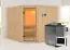Sauna "Ilian" SET mit bronzierter Tür - Farbe: Natur, Ofen BIO 9 kW - 231 x 231 x 198 cm (B x T x H)