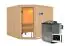 Sauna "Ilian" SET mit bronzierter Tür - Farbe: Natur, Ofen BIO 9 kW - 231 x 231 x 198 cm (B x T x H)