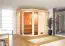 Sauna "Sunniva 3" mit bronzierter Tür und Kranz - Farbe: Natur - 264 x 198 x 212 cm (B x T x H)