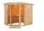 Sauna "Sunniva 3" mit bronzierter Tür und Kranz - Farbe: Natur - 264 x 198 x 212 cm (B x T x H)