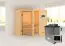 Sauna "Birger" SET mit bronzierter Tür - Farbe: Natur, Ofen externe Steuerung easy 9 kW - 196 x 146 x 187 cm (B x T x H)