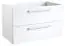 Waschtischunterschrank Pune 10 mit Siphonausschnitt, Farbe: Weiß glänzend – 50 x 79 x 38 cm (H x B x T)