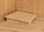 Sauna "Veli" SET mit Klarglastür, Kranz & Ofen externe Steuerung easy 9 KW - 210 x 165 x 202 cm (B x T x H)