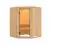 Sauna "Loran" mit Klarglastür - Farbe: Natur - 151 x 151 x 198 cm (B x T x H)