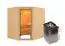Sauna "Kirsa" SET AKTION mit bronzierter Tür & Ofen 9 kW - 196 x 170 x 198 cm (B x T x H)