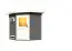 Saunahaus "Caria" mit klassischer Tür, Farbe: Terragrau - 196 x 196 cm (B x T), Grundfläche: 3 m²