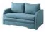 Ausziehbares 2er Sofa Beerse 01, Farbe: Blau - Abmessungen: 84 x 136 x 94 cm (H x B x T)