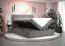 Großes Boxspringbett mit weichen Veloursstoff Pirin 27, Farbe: Schwarz - Liegefläche: 180 x 200 cm (B x L)