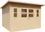 Gerätehaus mit Pultdach inkl. Fußboden und Dachpappe, Farbe: Naturbelassen - 19 mm Elementgartenhaus, Nutzfläche: 7,15 m²