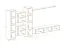 Wohnwand im schlichten Design Balestrand 244, Farbe: Eiche Wotan - Abmessungen: 180 x 330 x 40 cm (H x B x T), mit 15 Fächern