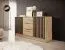 Kommode mit modernen Design Leeds 17, Farbe: Eiche Artisan - Abmessungen: 86 x 155 x 45 cm (H x B x T)