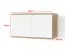 TV-Unterschrank / TV-Schrank Jaralillo 06, Push-to-open Funktion, Farbe: Eiche Artisan / Weiß, vier Türen, acht Fächer, Maße: 40 x 140 x 40 cm