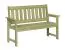 Gartenbank Strelitzie aus Massivholz, rustikal, Fichte kesseldruckimprägniert, 89 x 130 x 56 cm, stabile Holzbank, langlebig, robust