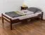 Einzelbett "Easy Premium Line" K1/1n, Buche Vollholz massiv Dunkelbraun - Maße: 90 x 200 cm
