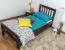 Einzelbett "Easy Premium Line" K8, Buche Vollholz massiv schokobraun lackiert - Liegefläche: 90 x 190 cm