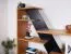 Regal "Lipik" 04, Farbe: Eiche / Schwarz, teilmassiv - Abmessungen: 150 x 120 x 36 cm (H x B x T)