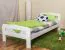 Kinderbett 90 x 200 cm | Massivholz: Kiefer | Nuss Lackiert | inkl. Rollrost Abbildung