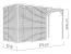 Gartenhaus 1,7 x 3,73 Meter (inkl. Dach) | aus vorgefertigten Elementen| Natur unbehandelt | mit Flachdach Abbildung