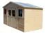 Gerätehaus, Gartenschuppen, Gartenhaus - 4 x 2 Meter - aus Holz / Blockbohlen - inkl. Dachpappe - Satteldach Abbildung