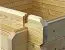 Holz-Gartenhaus 2,98 x 2,98 Meter (inkl. Dach) | Naturbelassen | Satteldach | 34 mm Blockbohlen-Haus Abbildung