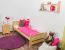 Kinderbett 100 x 200 cm | Massivholz: Kiefer | Natur Lackiert Abbildung